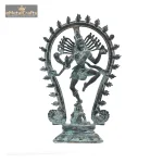 Brass Vintage Look Blue Patina Natraja Statue 2 6 3 eMetalCrafts