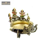 Brass Ganesh Laxmi Saraswati Urli 3 703 eMetalCrafts