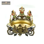 Brass Ganesh Laxmi Saraswati Urli 4 704 eMetalCrafts