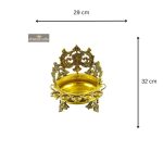 Decorative Brass Urli Bowl With 5 Diya 5 Add a little bit of body text 1 1 eMetalCrafts