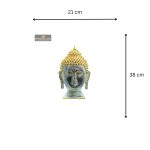 Brass Buddha Face Statue Bhatti Patina Finish 5 Add a little bit of body text 11 eMetalCrafts