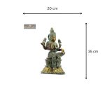 Brass Laxmi Statue Dark Green Golden Finish 5 Add a little bit of body text 15 eMetalCrafts