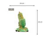 Brass Buddhas Face Idol | Green Gold Patina Finish 6 Add a little bit of body text 4 eMetalCrafts