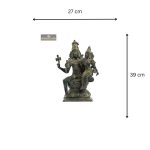Pure Brass Shiv Parwati Idol Pair Bhatti Patina Finish 6 Add a little bit of body text 5 1 eMetalCrafts