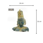 Brass Buddha Face Statue - Azure Bhatti Patina Finish 6 Add a little bit of body text 6 eMetalCrafts