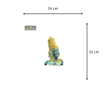 Brass Buddha's Face Idol | Azure Patina Finish 5 Add a little bit of body text 6 eMetalCrafts