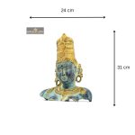 Brass Buddha Face Idol | Deep Ocean Patina Finish 6 Add a little bit of body text 7 eMetalCrafts
