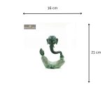 Brass Air Ganesha Statue | Sea-Foam Green Patina Finish 5 Add a little bit of body text 9 eMetalCrafts