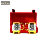 Golden Silver Plated Brass Coffee Mug Set Gift Box 3 DSC04307 1 eMetalCrafts