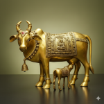 kamdhenu cow with calf idol