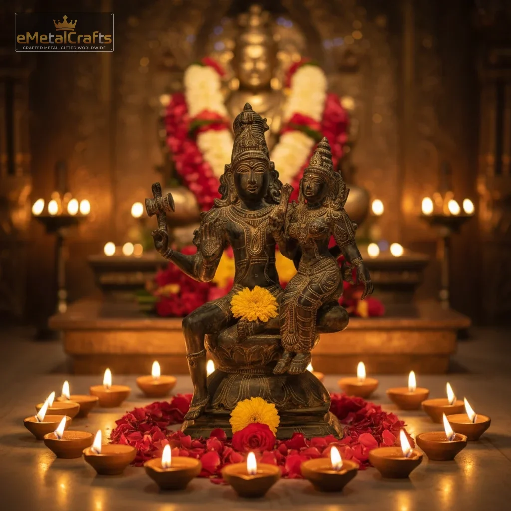 Pure Shiv Parwati Brass Idol Pure Shiv Parwati Brass Idol
