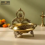 brass ganesha urli